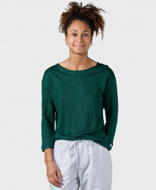 Longsleeve "Gudrun" (Leinen) - moss green