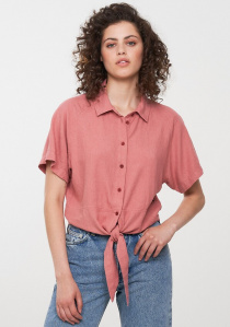 Bluse "Ocra" (Leinen) - ash rose