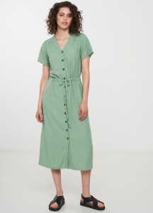 Dress "Peony" (linen) - leaf green