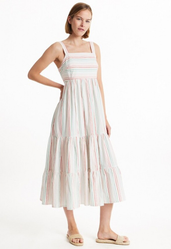 Lea Striped Dress - weiß/multicolor