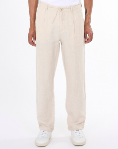 Loose Fit Linen Pant - light feather gray