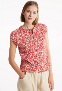 Top "Anna Floral" - rot