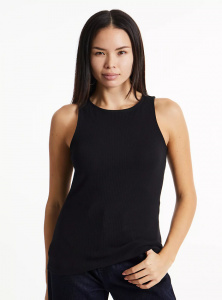 Lyana Ribbed Vest - schwarz