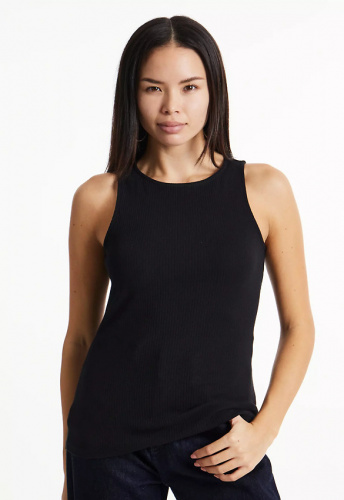 Lyana Ribbed Vest - black