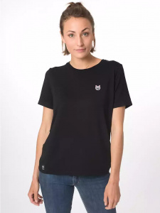 Zerum Damen T-Shirt "Agnes Cat Frech" - schwarz