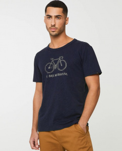 T-Shirt "Bay Simple Bike" - dark navy