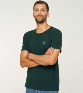 T-Shirt "Bay New Smiley" - dark green