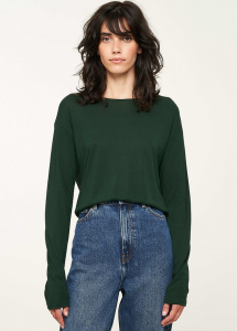Longsleeve "Fuchsia" - dark green