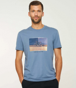 T-Shirt "Agave Bike Wall" - dark arctic blue
