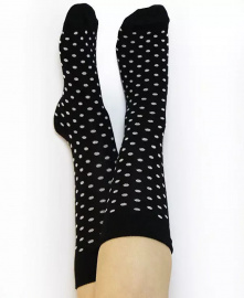 Socks - black/natural spotted