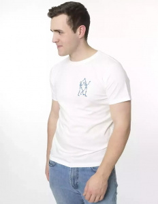 Zerum Mens T-Shirt "Keep Dancing" - white