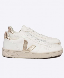 Veja "V-10 Chromefree Leather" - extra white platine Veja "V-10 Chromefree Leather" - extra white platine