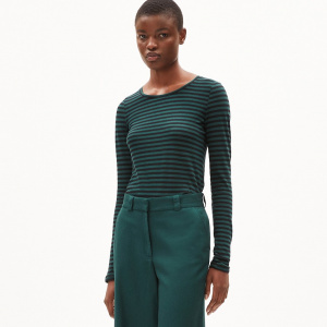 Longsleeve "Enriccaa Stripes" - teal stone/black