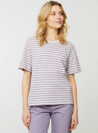 T-Shirt "Waterlily Stripes" - grey lilac