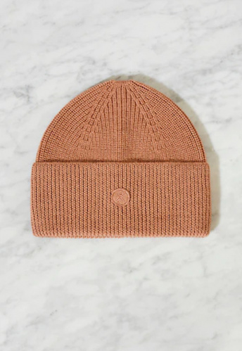 Wool Beanie "Tok" - rosewood