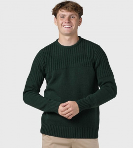 Merino-Strickpullover "Sören" (Wolle) - moss green