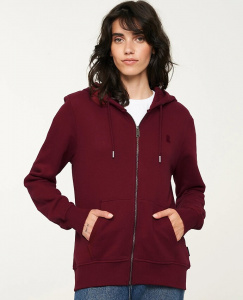 Sweatjacke "Dahlia" - dark cherry red