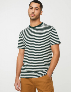 T-Shirt "Delonix Stripes" - dark green