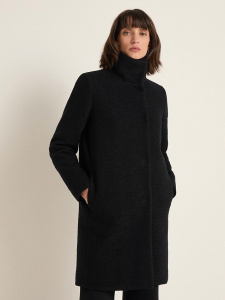 Lanius "Boiled Wool Coat" (wool) - black