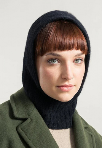 Kaschmir-Balaklava "Arsenio" - nero ardesia