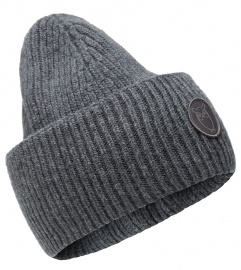 Big Rib Beanie (wool) - dark grey melange