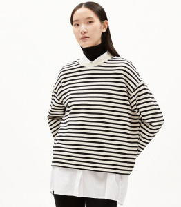 Sweatshirt "Frankaa Maarlen Stripe" - undyed/black