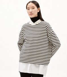 Sweatshirt "Frankaa Maarlen Stripe" - undyed/black Sweatshirt "Frankaa Maarlen Stripe" - undyed/black