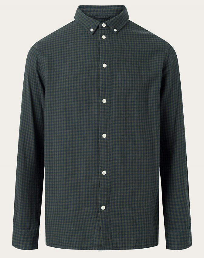 Double Layer Checkered Shirt - green check