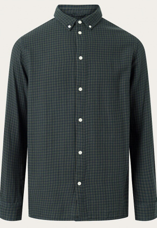 Double Layer Checkered Shirt - green check
