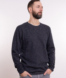 Bleed Strickpullover "Fine-Eco" - braun/blau