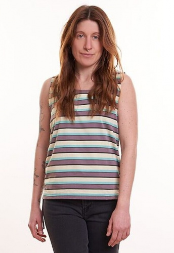 Bleed "Multicolor-Stripe Top" - purple/sand