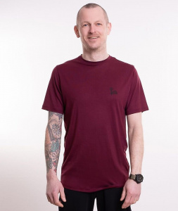 Bleed "Light Breeze T-Shirt Lyocell" - burgundy red