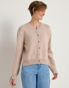 Lanius "Boxy Strickjacke" (Wolle) - sahara melange