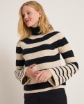 Lanius "Ribbed Knit Sweater" (wool) - black/off white