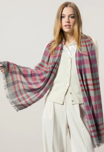 Cashmere Stola "Calimala" - rosa ranuncolo