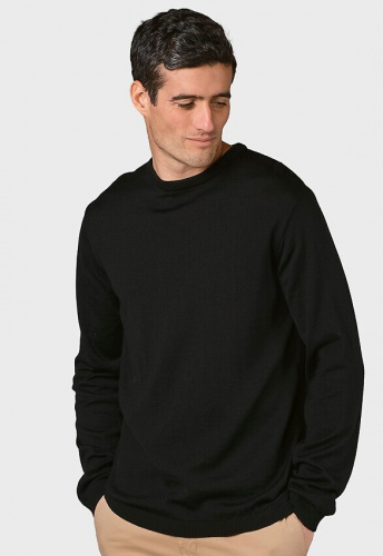 Mens Basic Merino Knit - black