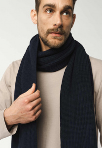 Rippstrick Schal "Nagna" - navy