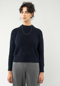 Rippstrick Pullover "Manika" - navy