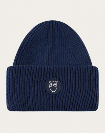 Big Rib Beanie (Wolle) - dunkelblau Big Rib Beanie (Wolle) - dunkelblau