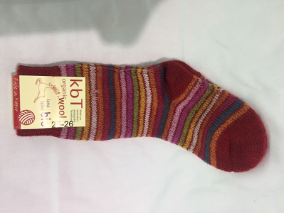 Terry Socks from Organic Wool - red