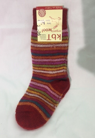 Vollplüschsocke aus Biowolle - mohn