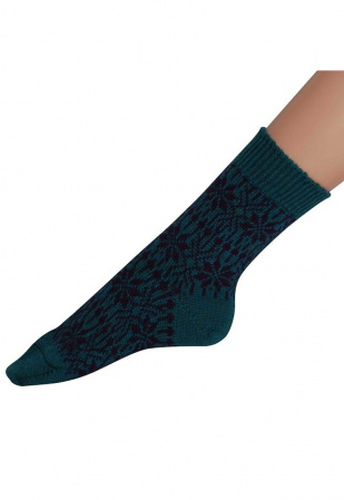 Chaussettes norvégiennes - turquoise/noir Chaussettes norvégiennes - turquoise/noir