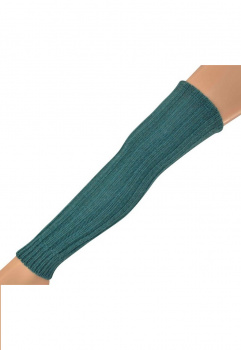 Extraschwere Stulpen aus Wolle - petrol