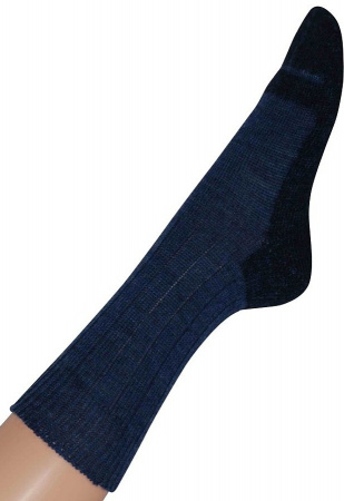 Hirsch Natur Trekking Socke - jeans/nachtblau