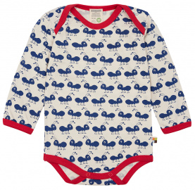 Langarm-Body "Ameisen" - ultramarin