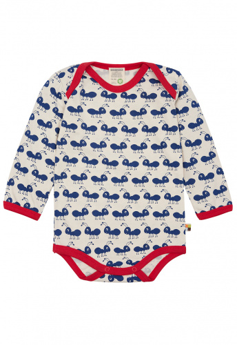 Langarm-Body "Ameisen" - ultramarin Langarm-Body "Ameisen" - ultramarin