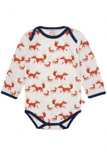 Langarm-Body mit Druck - terracotta