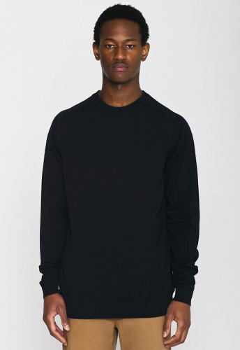 Merino-Feinstrick-Pullover "Karl" - dunkelblau