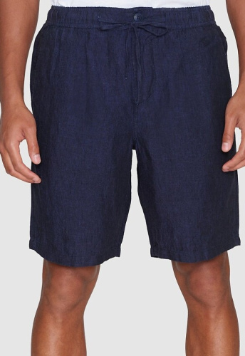 Lockere Leinen-Shorts - dunkelblau