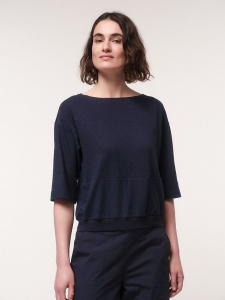 Lanius "Boat Neck 3/4 Sleeve" - night blue